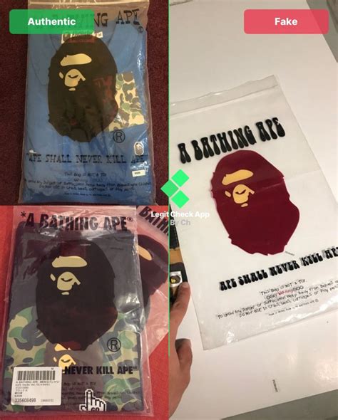 real vs fake bape plastic bag|how to detect bape clothes.